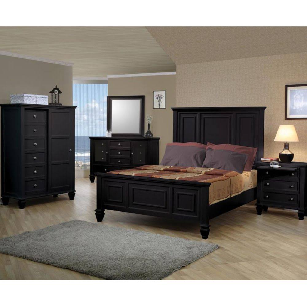 Black 5 Drawer Chest U7786