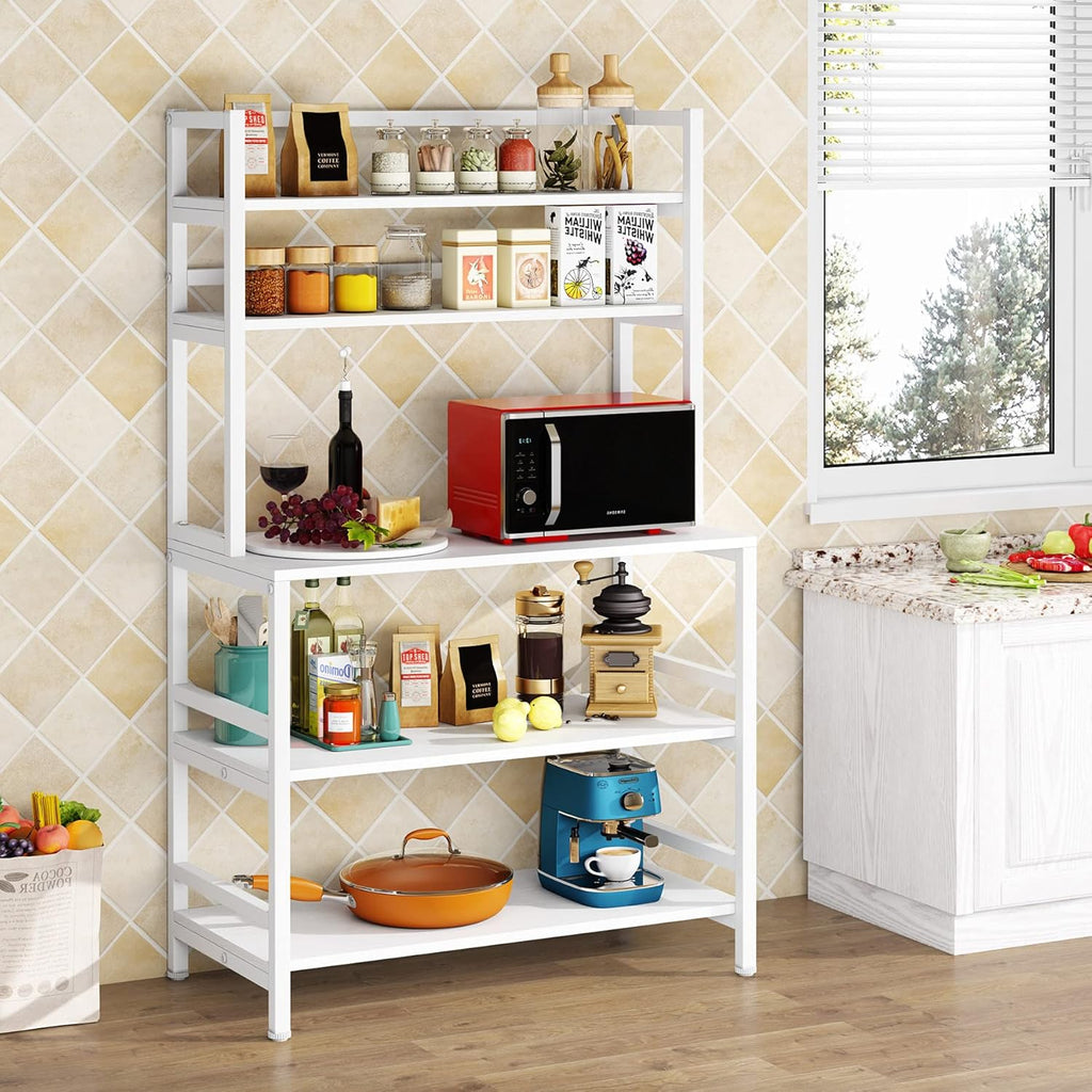 5-Tier Rustic Brown Kitchen Rack L8521