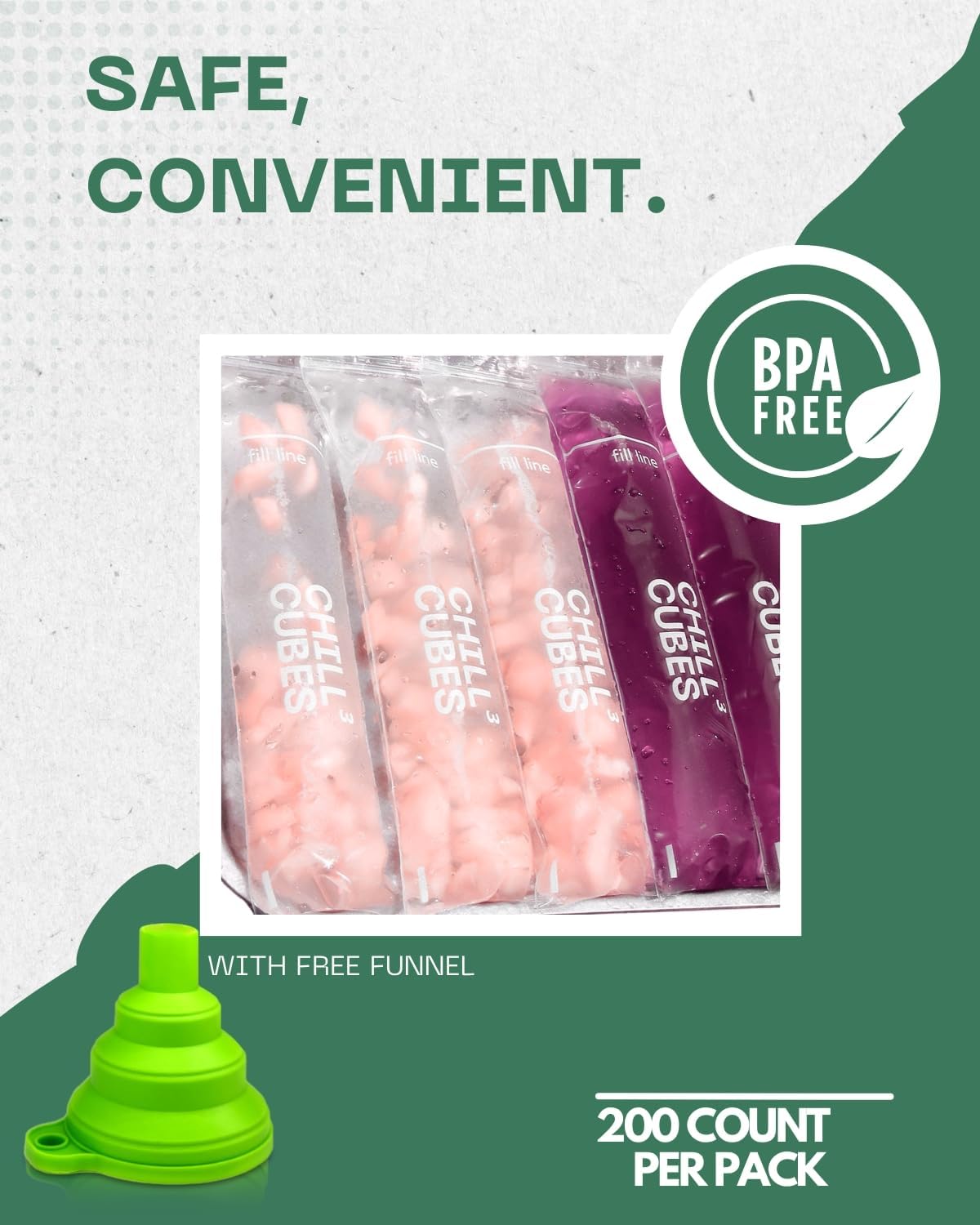 200 Disposable Popsicle Mold Bags with Zip Seal H735