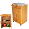 Rolling Kitchen Cart with Drop-Leaf Tabletop H5700