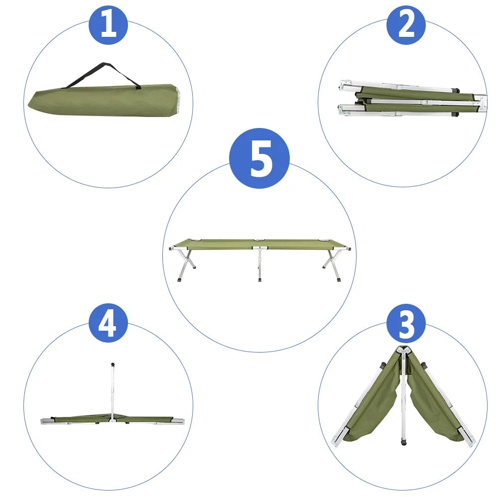 Portable Folding Camping Cot with Carrying Bag S702072