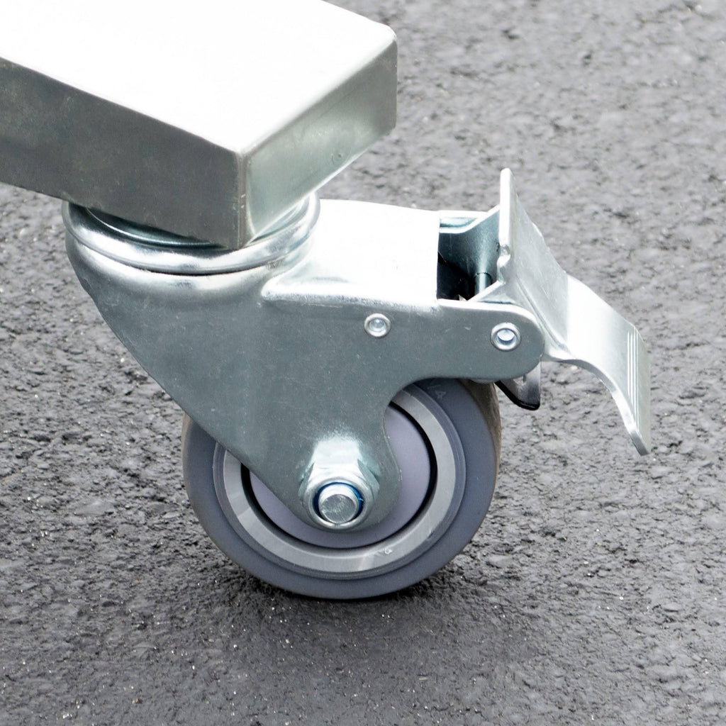 Stainless Steel Adjustable Height Work Table with Locking Casters M737708