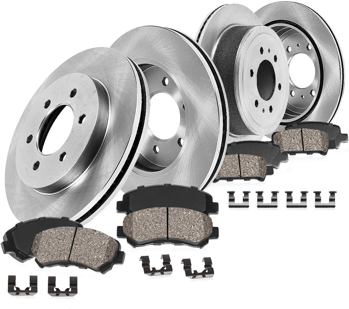 6 Lug Brake Rotors and Brake Pads with Clips Z444