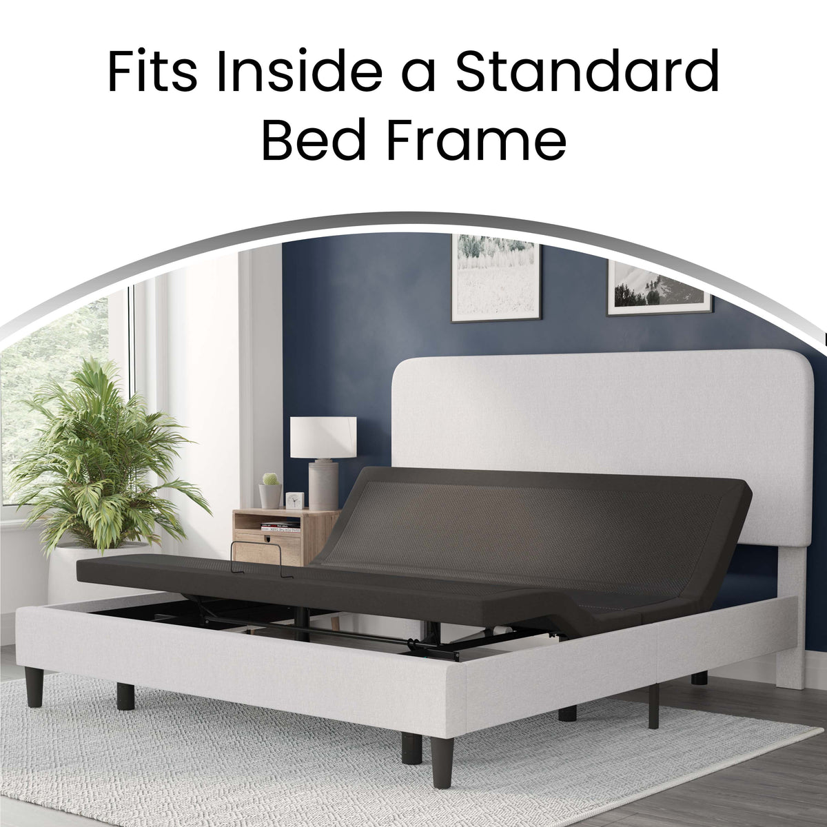 Black Twin XL Adjustable Bed Frame with Wireless Remote M919992