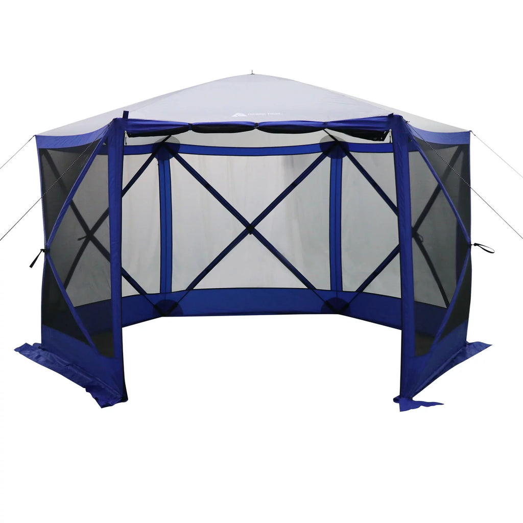 6 Hub Outdoor Camping Screen House, 1 Room, Blue F668