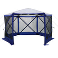 6 Hub Outdoor Camping Screen House, 1 Room, Blue F668