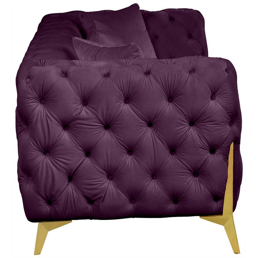 Purple Velvet Sofa L5235