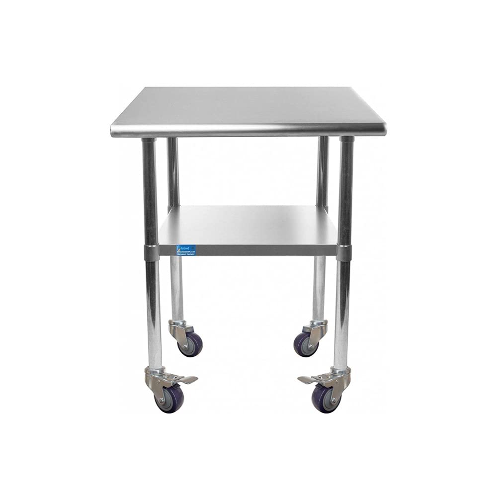 24 x 60 Stainless Steel Work Table with Casters R5483
