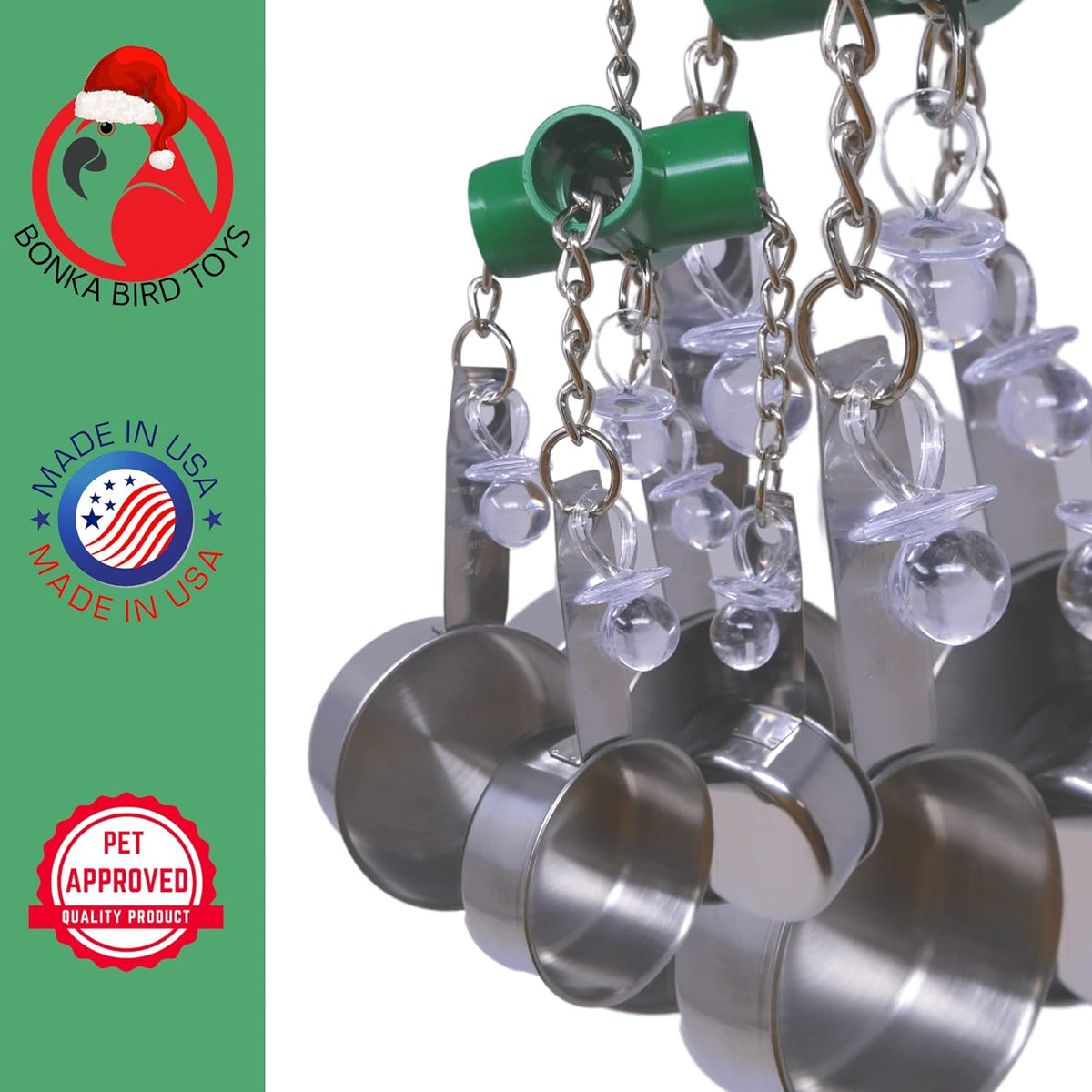 Colorful Stainless Steel Pullable Parrot Clacker Y274