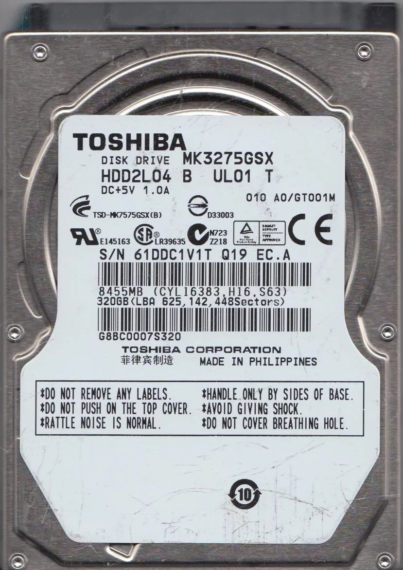 320GB SATA 2.5 Hard Drive F82806