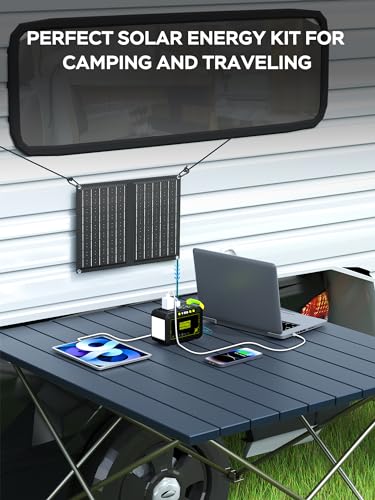 88.8Wh Portable Power Station with 21W Solar Panel D76036