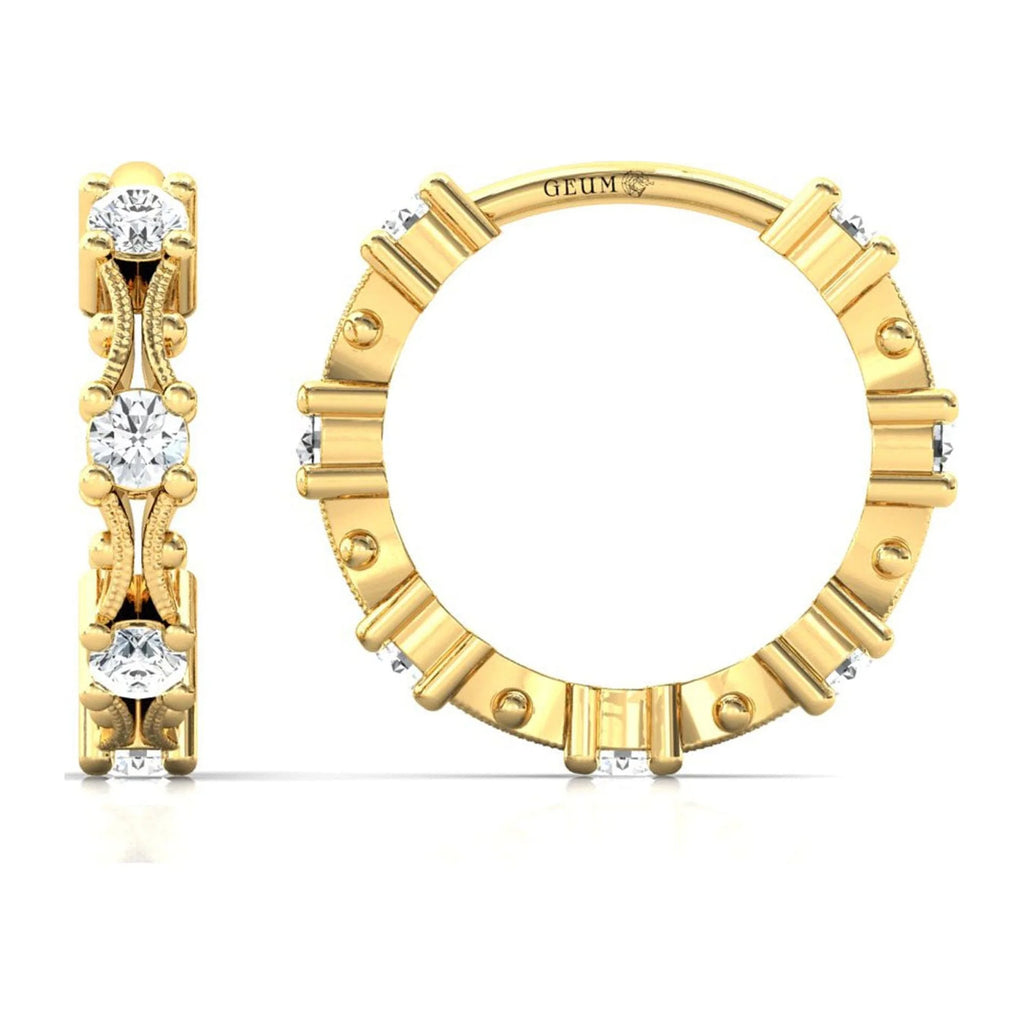 Rose Yellow 18kt Gold Hoop Earrings P341986
