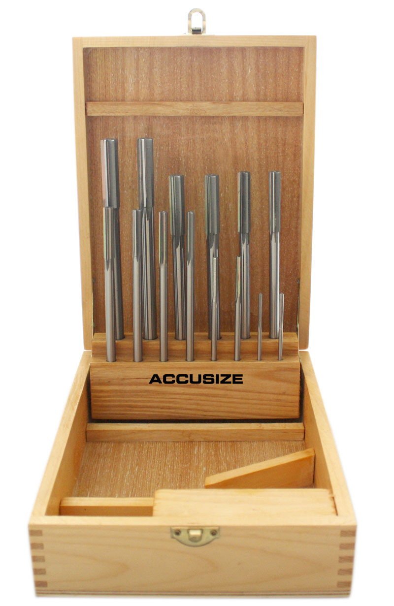 14 Pc H.S.S. Chucking Reamer Set in Fitted Case K326