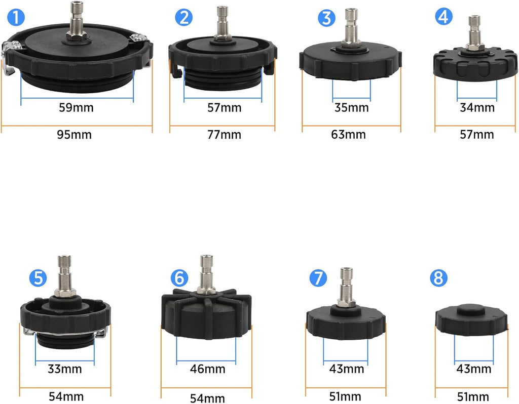 12pcs Brake Master Cylinder Adapters Brake Fluid Bleeding Bleeder Tool Kit with Storage Case T243418