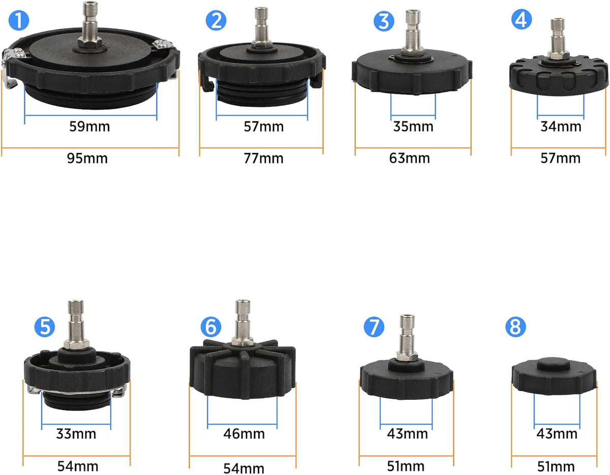 12pcs Brake Master Cylinder Adapters Brake Fluid Bleeding Bleeder Tool Kit with Storage Case T243418