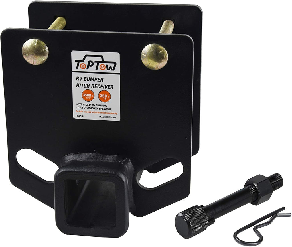 2 inch RV Bumper Hitch Receiver Adapter, 3500 LBS, Pack of 2 P58669