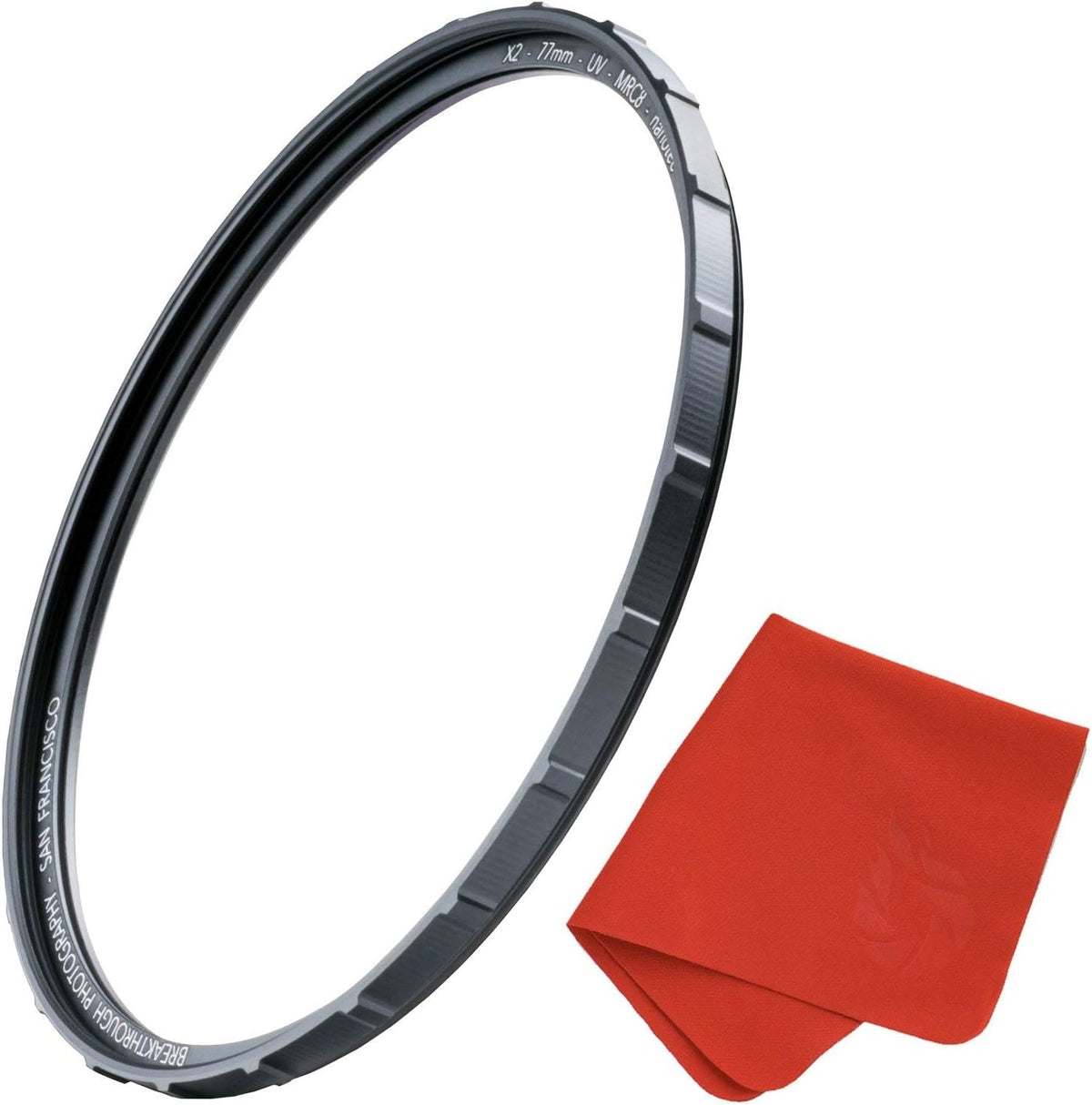82mm X2 UV Filter for Camera Lenses with Lens Cloth, Pack of 2 O111