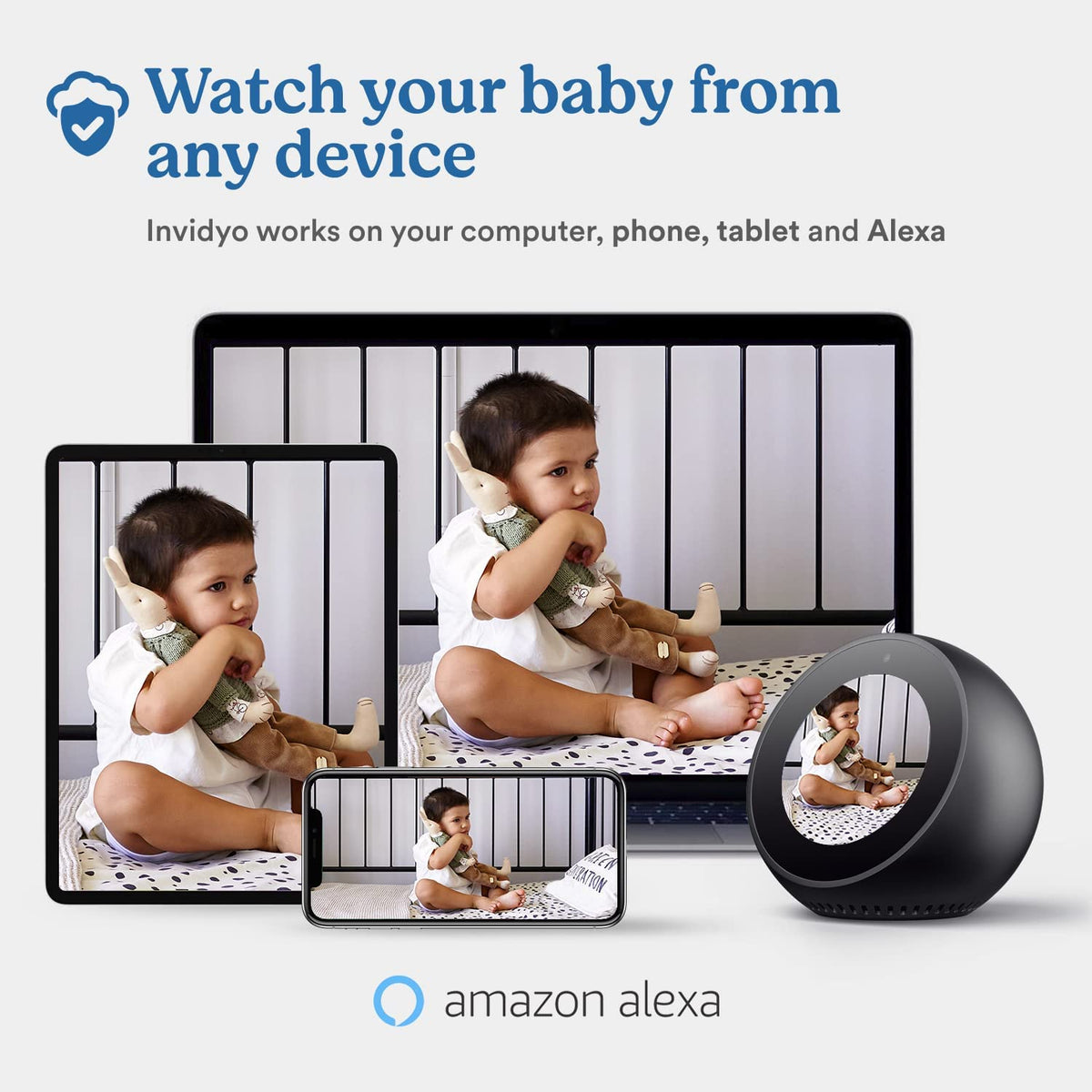 1080P Full HD WiFi Baby Monitor with Night Vision and Two Way Talk A484480