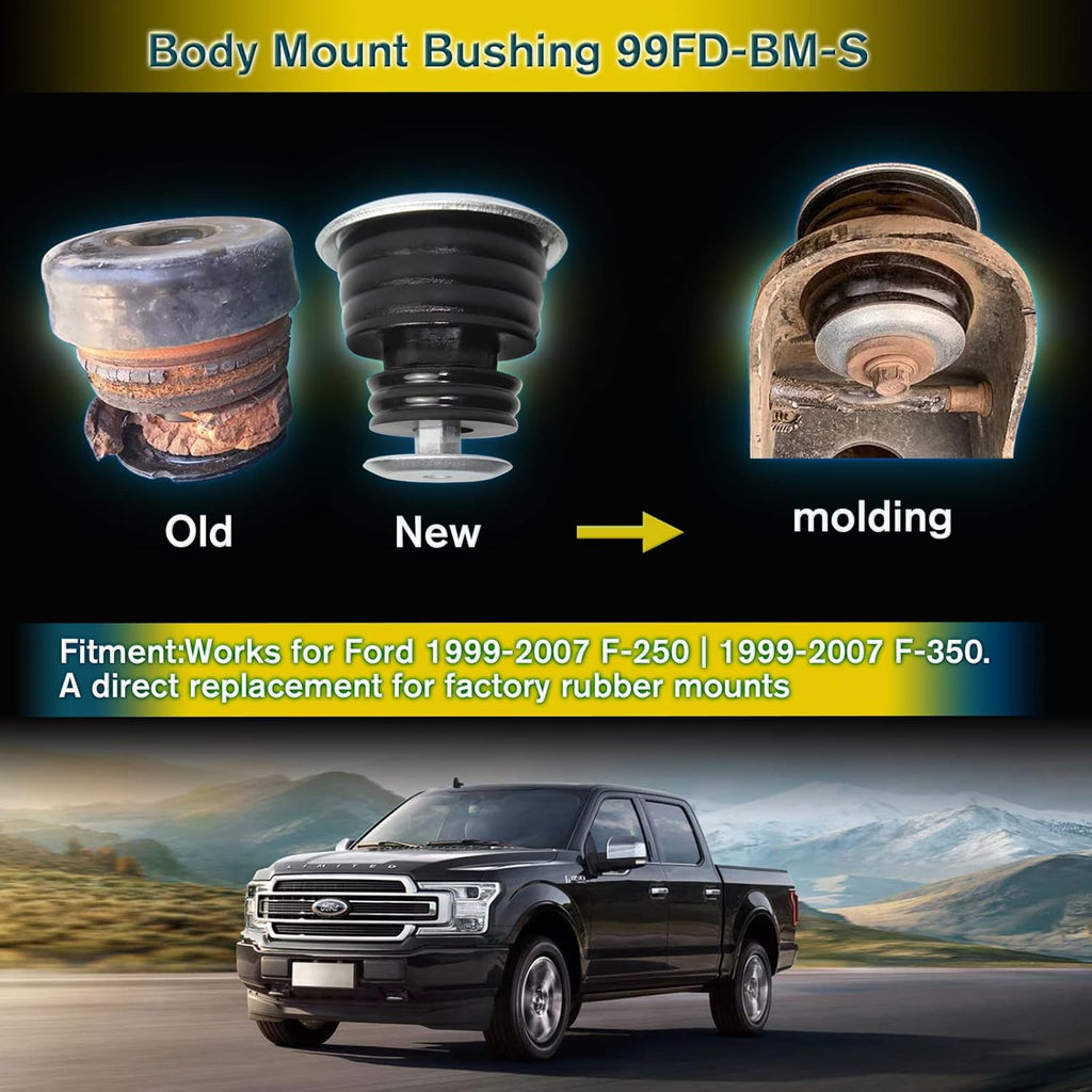 Body Cab Bushing Kit with Steel Sleeves & Hardware C23982