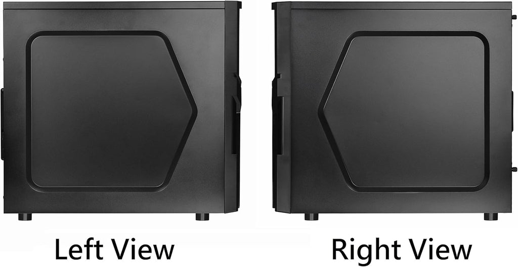 Black SPCC ATX Mid Tower Computer Chassis W87962