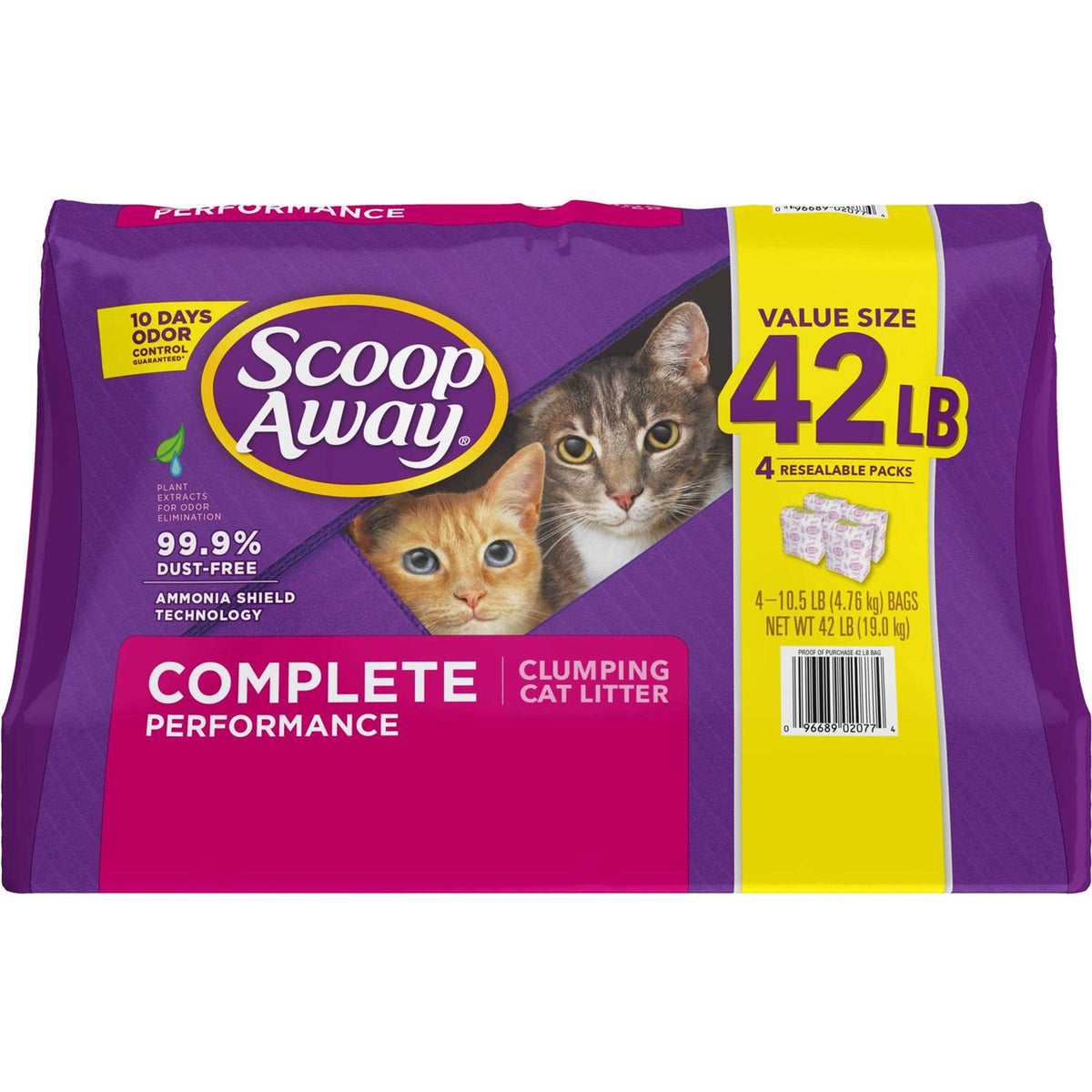 10.5-lb bag pack of 4 Clumping Clay Cat Litter W77416