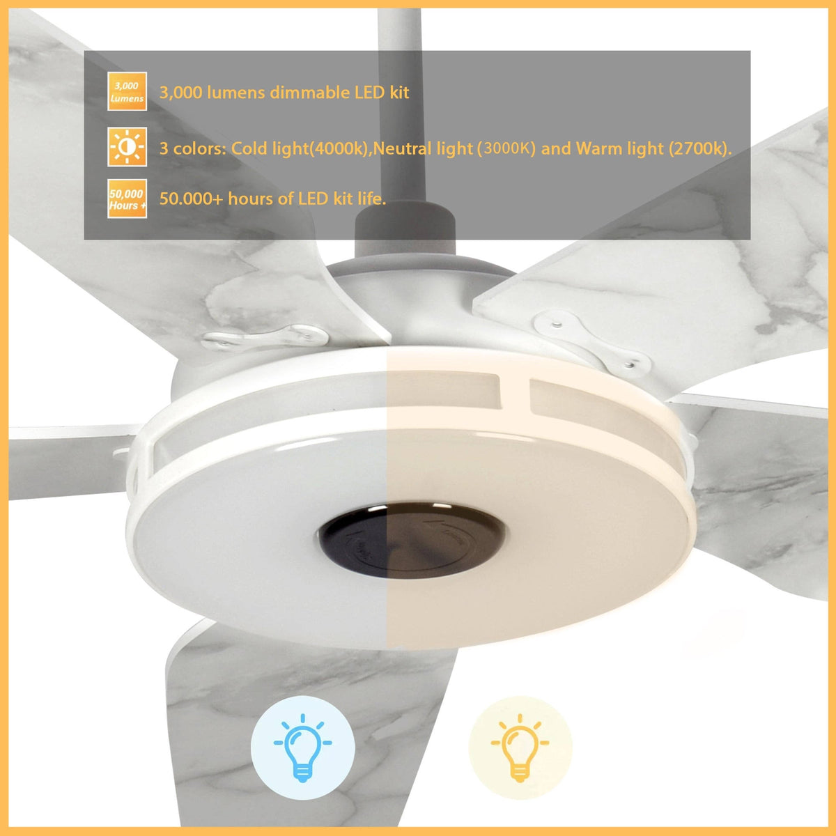 Dark Brown Smart Ceiling Fan with Dimmable LED Light and Remote P97350