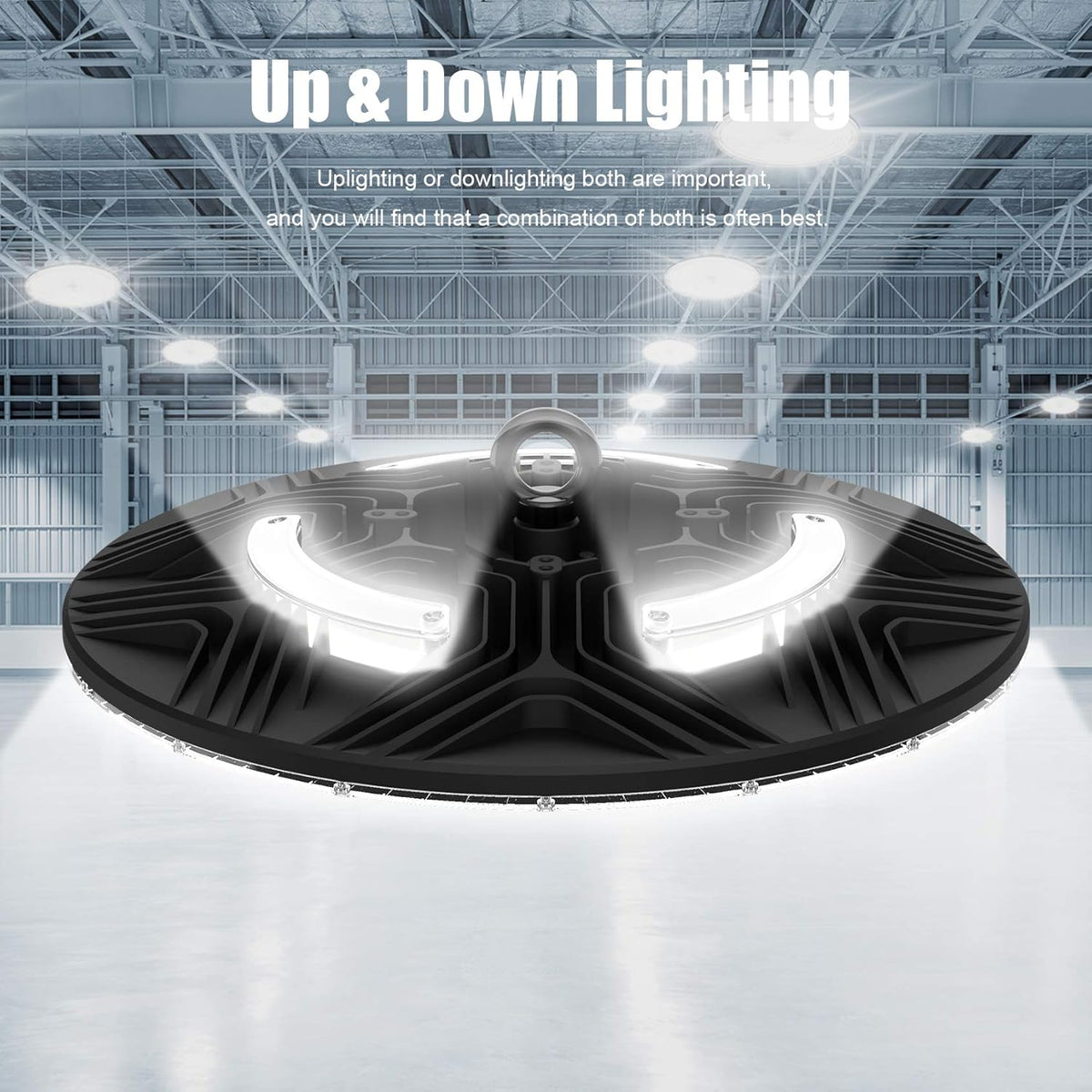 UFO LED High Bay Light with 110V Plug, 5000K Daylight D544206