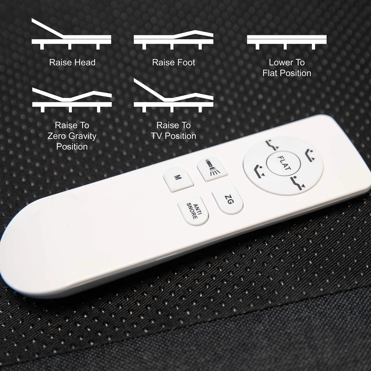 Black Twin XL Adjustable Bed Frame with Wireless Remote M919992