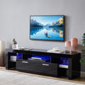 White High Gloss TV Stand with Storage Shelves X9335