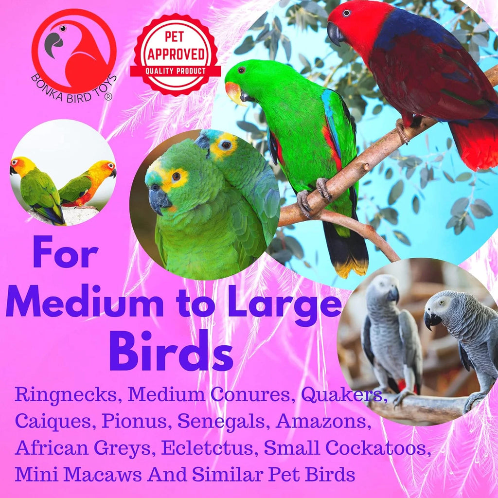 Colorful Stainless Steel Pullable Parrot Clacker Y274