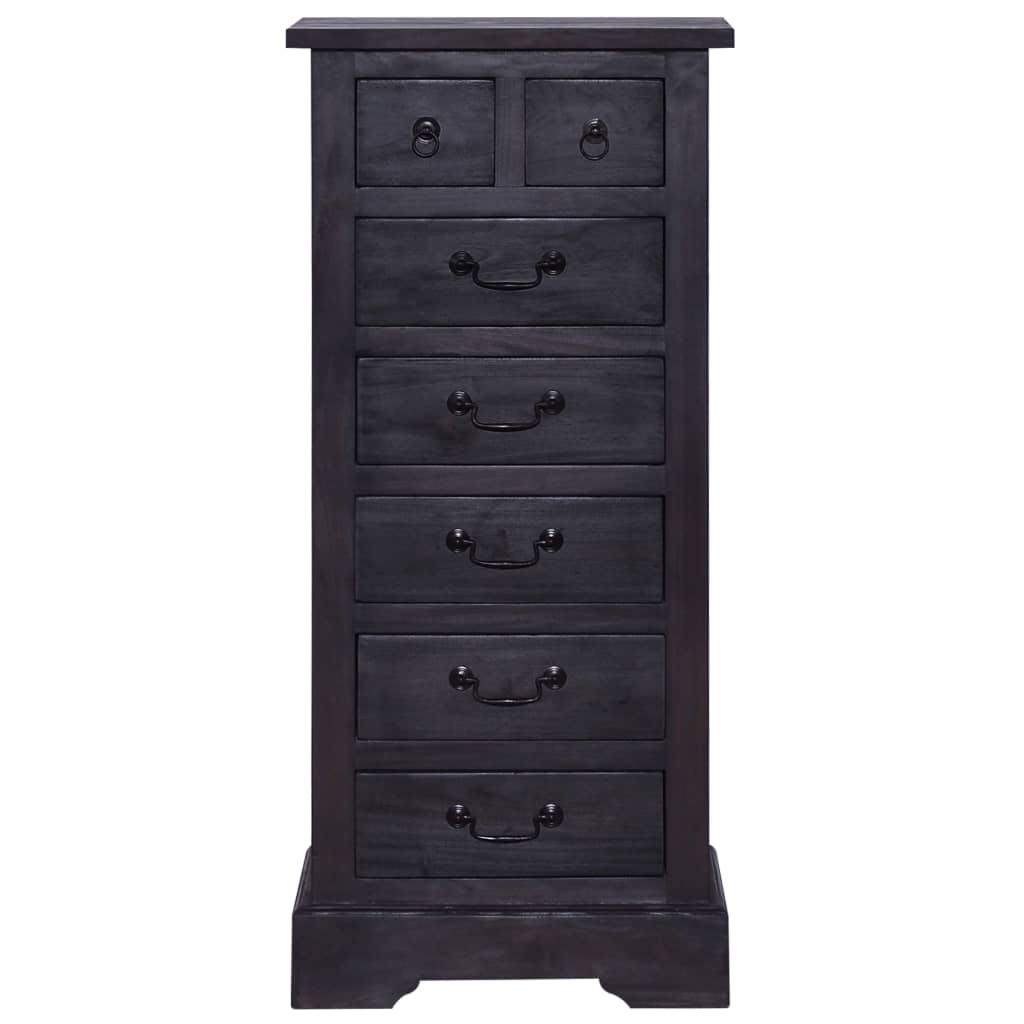 Black Solid Mahogany Wood Chest of Drawers I973999