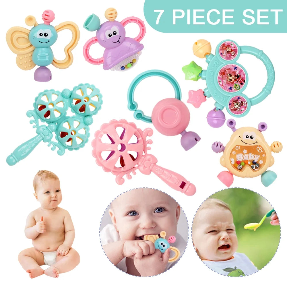 7Pcs Baby Rattles Toy Set C98540