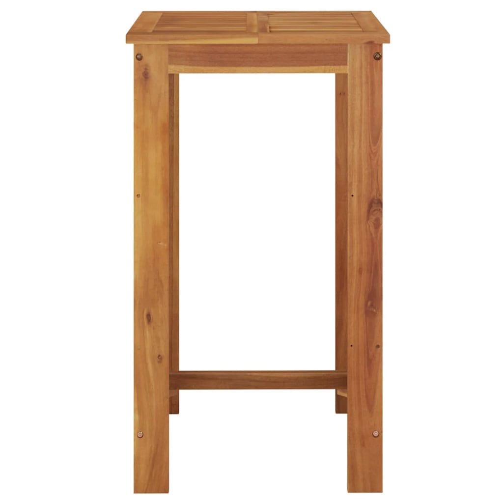 Acacia Wood Bar Table with Slatted Tabletop U363