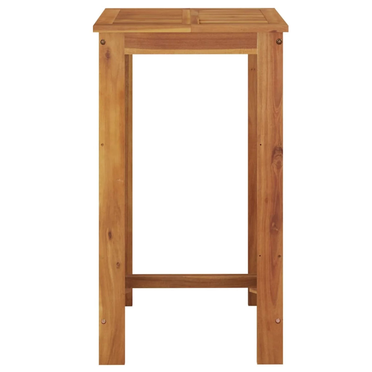 Acacia Wood Bar Table with Slatted Tabletop U363