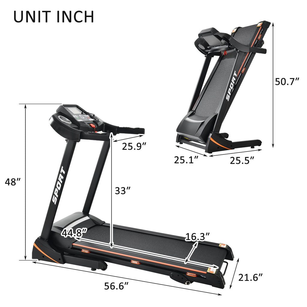 Folding 3.5HP Treadmill with Incline Z16677