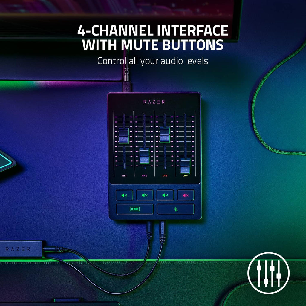4-Channel Audio Mixer with XLR Preamp and USB Connectivity H138706