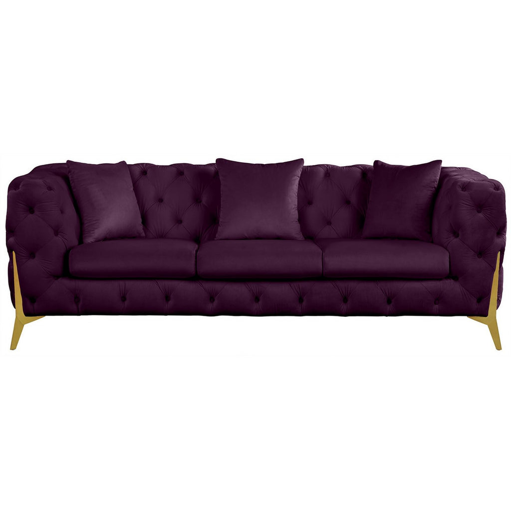 Purple Velvet Sofa L5235