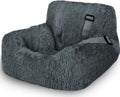 Warm Plush Dog Car Seat with Storage Pocket and Safety Leash Pack of 2 M3061