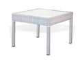 Outdoor Patio Wicker Square Coffee Table with Glass H795