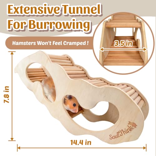 Large Wooden Rabbit Hideout with Ramps and Tunnels P2928