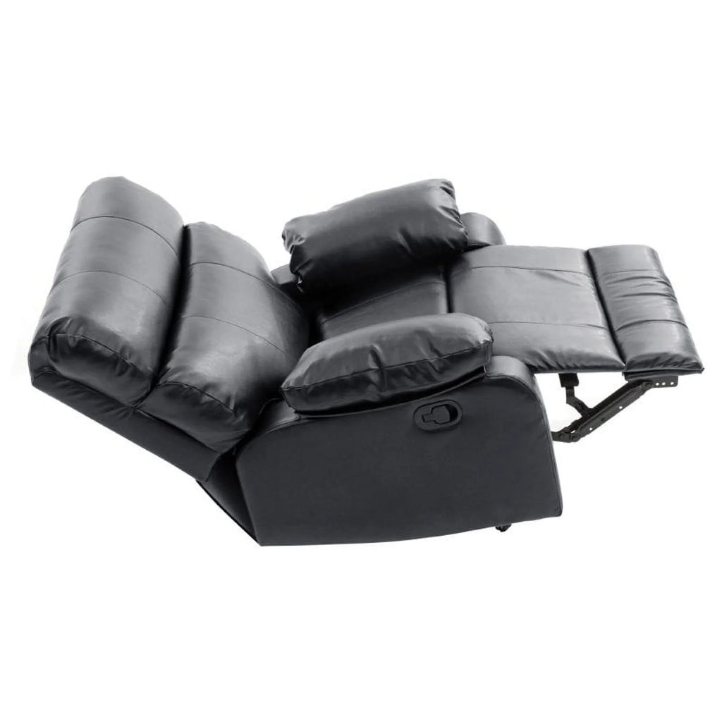 Black Faux Leather Rocker Recliner R698807