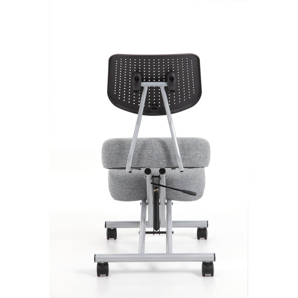 Black Height Adjustable Kneeling Chair with Back Support L9253