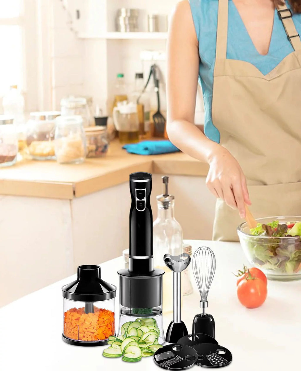 Countertop Blender & Immersion Blender 6-in-1 Food Prep Combo Kit A863804