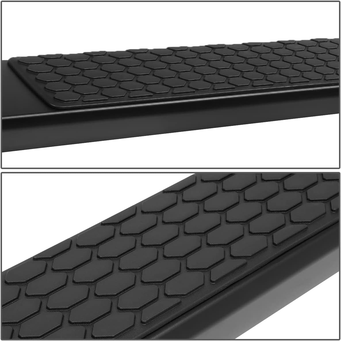 5.5 Inches Side Step Nerf Bar Running Boards Aluminum Black Powdercoated O1939