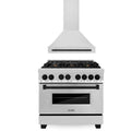 36 In. Dual Fuel Range and Range Hood in Stainless Steel T894477