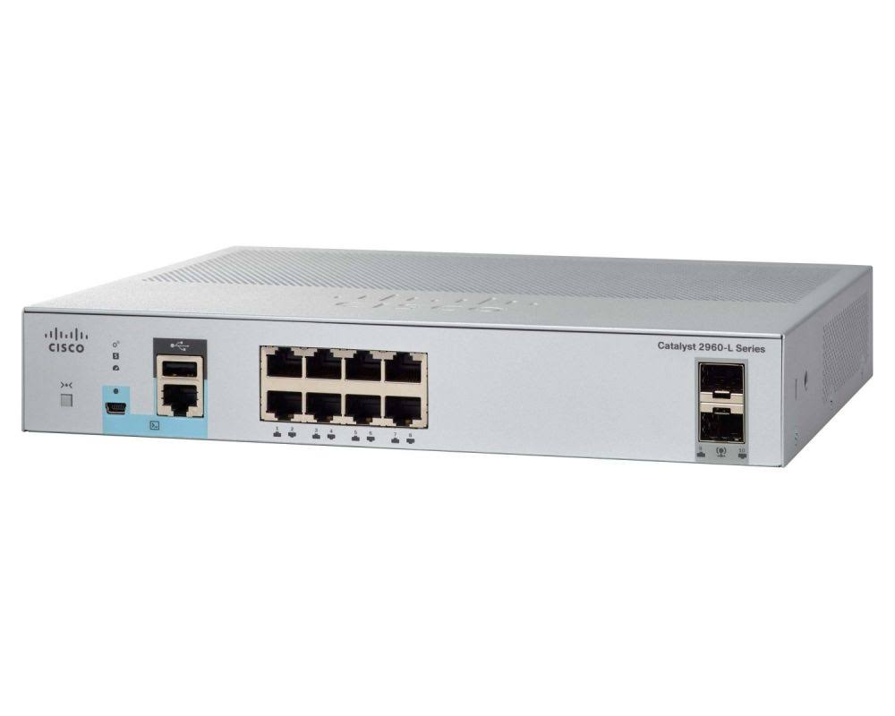 Managed Switch 8 Ethernet Ports 2 Gigabit SFP Uplink Ports J98832