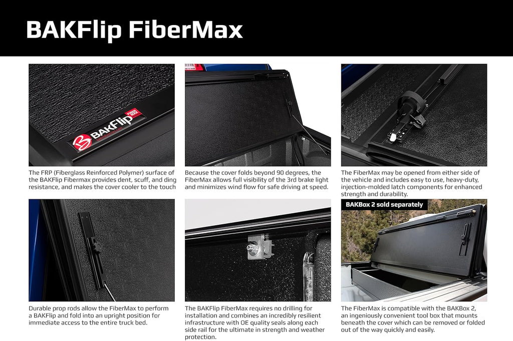Black Hard Folding Truck Bed Tonneau Cover I9517