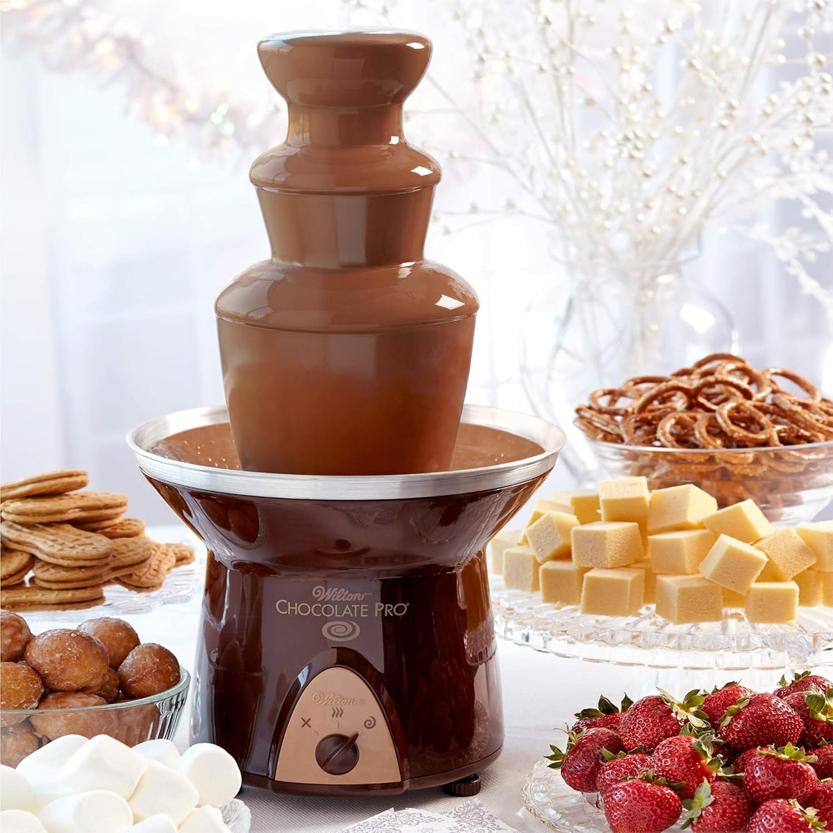 Chocolate Fountain, 3-Tier, 16-Inches Tall, 4-lb Capacity M35461