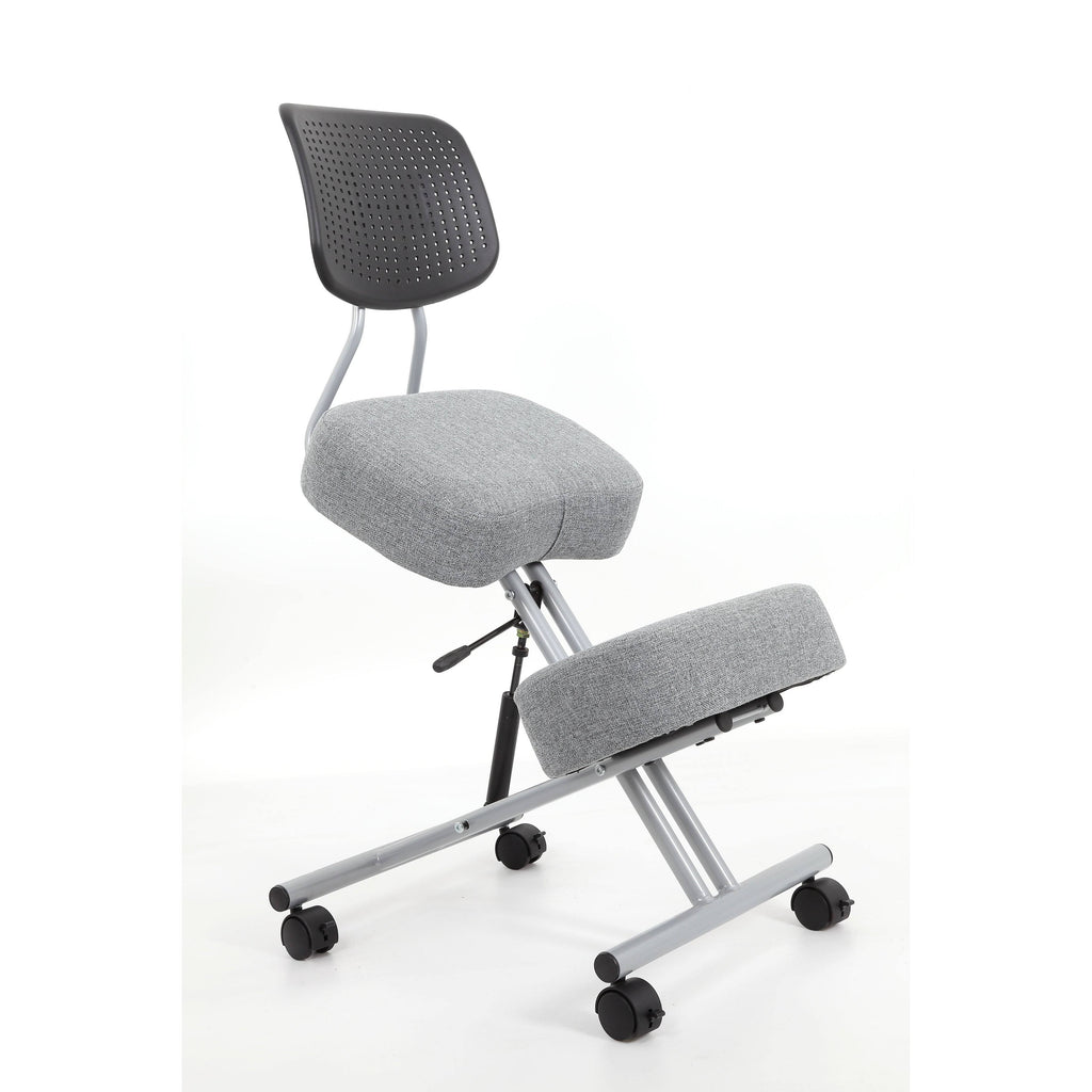 Black Height Adjustable Kneeling Chair with Back Support L9253