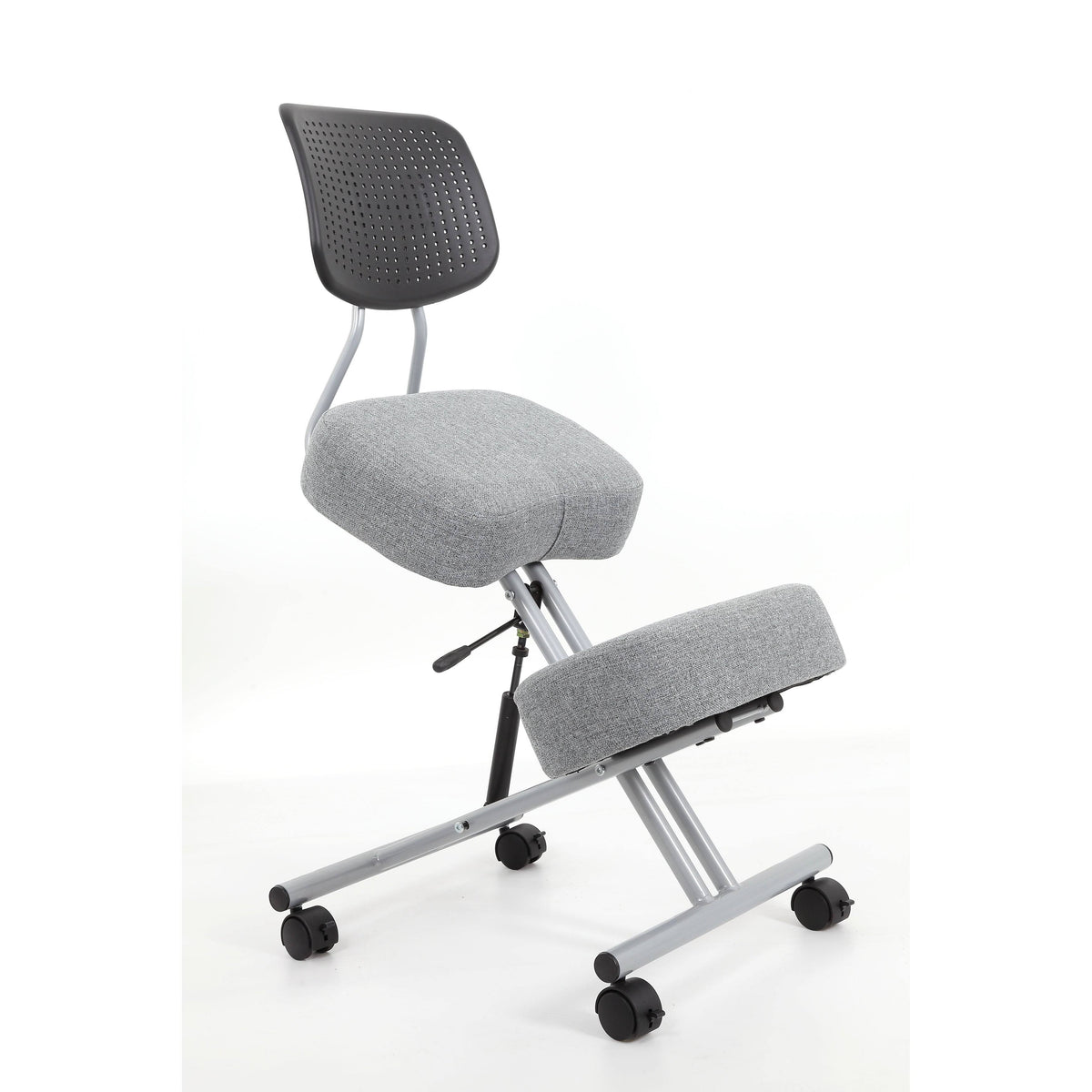 Black Height Adjustable Kneeling Chair with Back Support L9253
